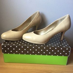 Kelly and Katie Beige Dorothea Heels